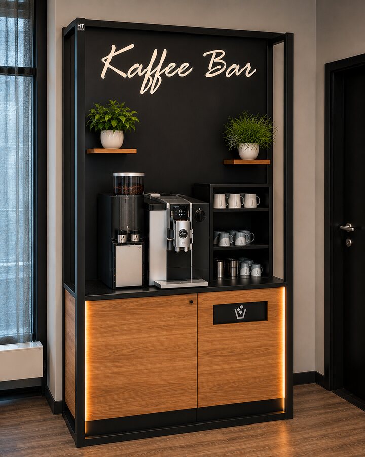 Kaffee-Bar — aufgebaut im Objekt